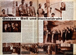 Bericht "Galgen-Beil und Stacheldraht", Arbeiter-Illustrierte-Zeitung, 1.11.1934