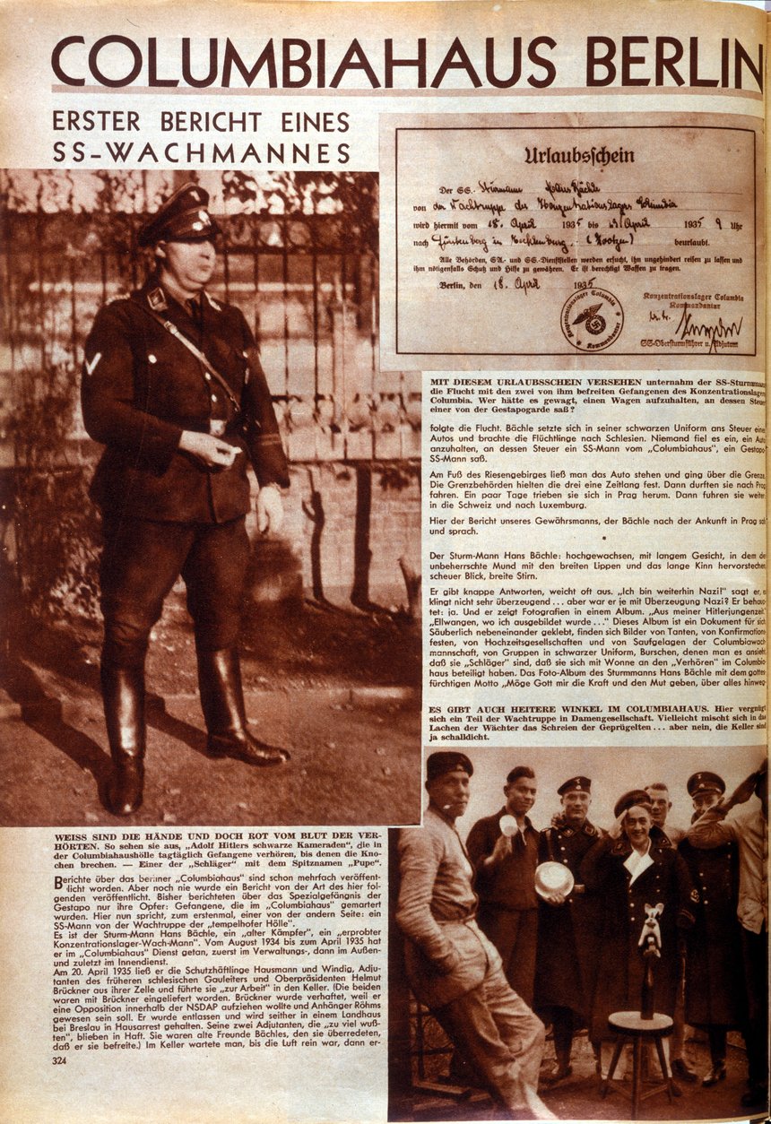 Bericht in der Arbeiter-Illustrierten Zeitung (AIZ) über die Flucht aus dem Columbia-Haus, 23. Mai 1935