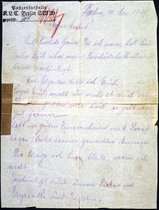 Haftbrief von Alfred Andreas Heiß an seine Familie aus dem KZ Columbia, 9. Mai 1935