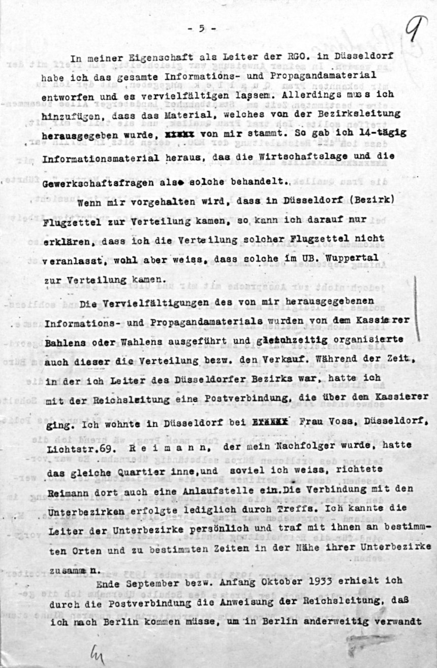 Einlieferungsanzeige Wilhelm Agatz, 1934